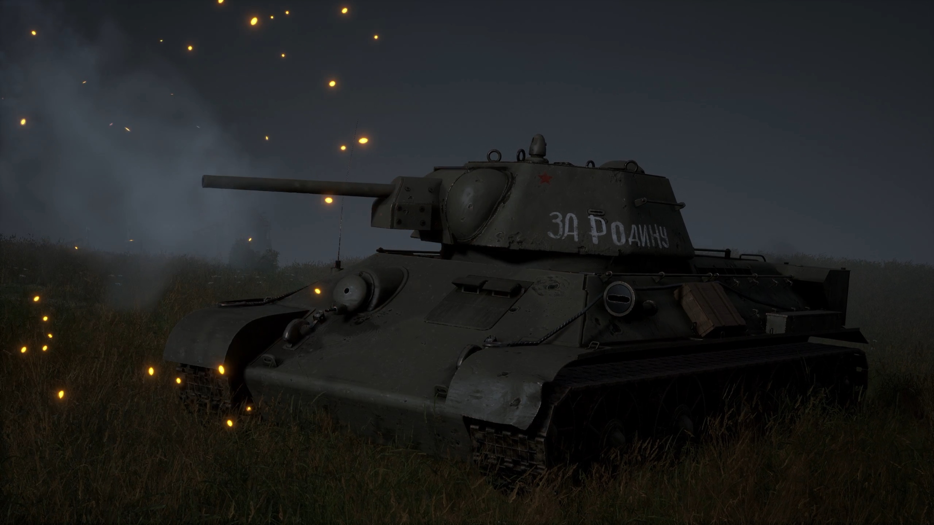 Soviet tank dark explosion