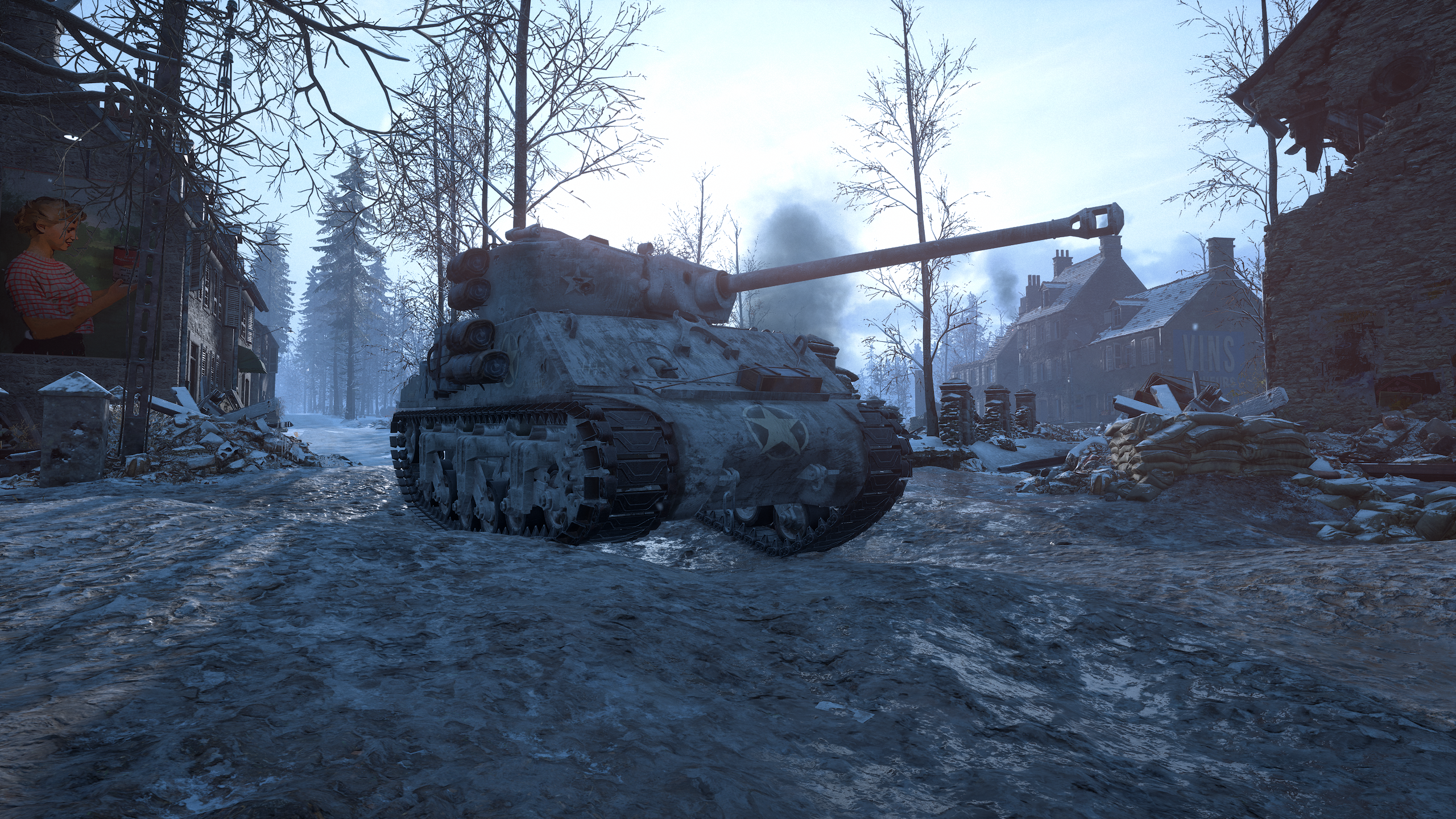 Soviet tank in snow FRESH