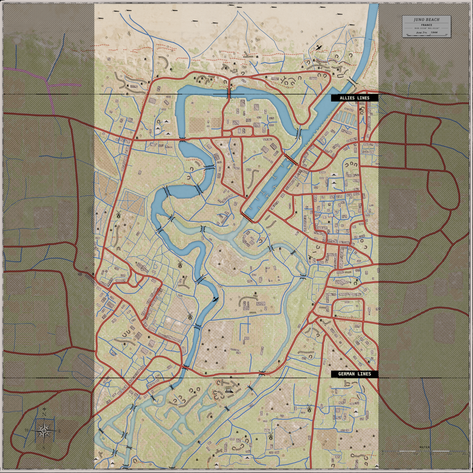 Tac Map - Juno 1944